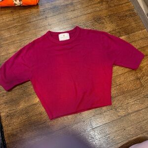 Vintage 90s Express Tricot Dark Pink Cropped Sweaters